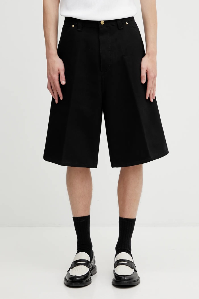 Traper kratke hlače Carhartt WIP OG Single Knee Short tkanina crna I036308.8901