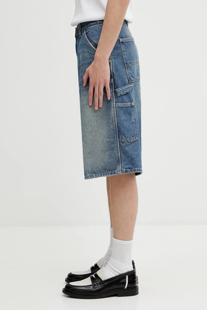 Джинсові шорти Carhartt WIP OG Aden Double Knee Short I036272.01B7 блакитний SS26