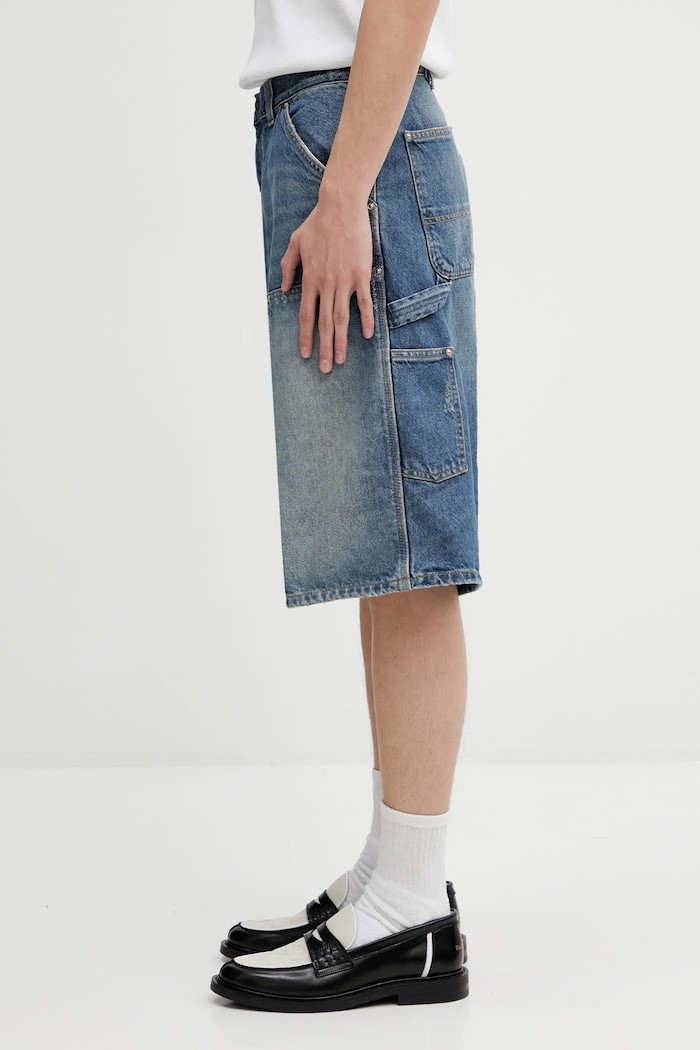 Джинсові шорти Carhartt WIP OG Aden Double Knee Short I036272.01B7 блакитний SS26