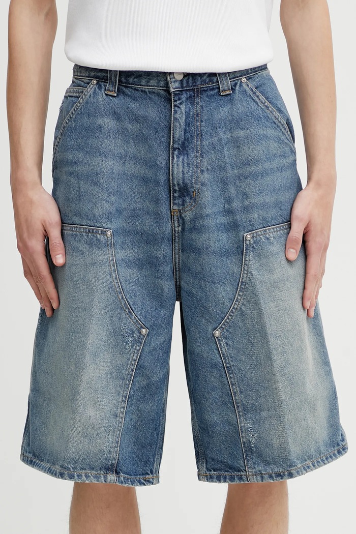 Джинсові шорти Carhartt WIP OG Aden Double Knee Short блакитний I036272.01B7