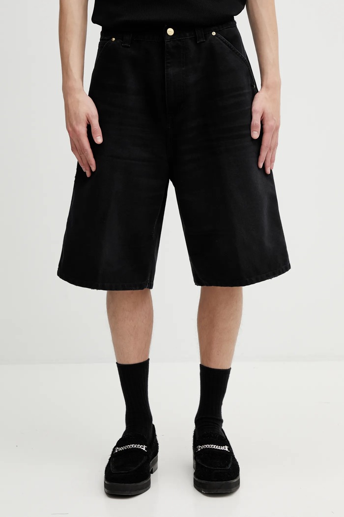 Carhartt WIP szorty jeansowe OG Single Knee Short jeans czarny I036308.89B7
