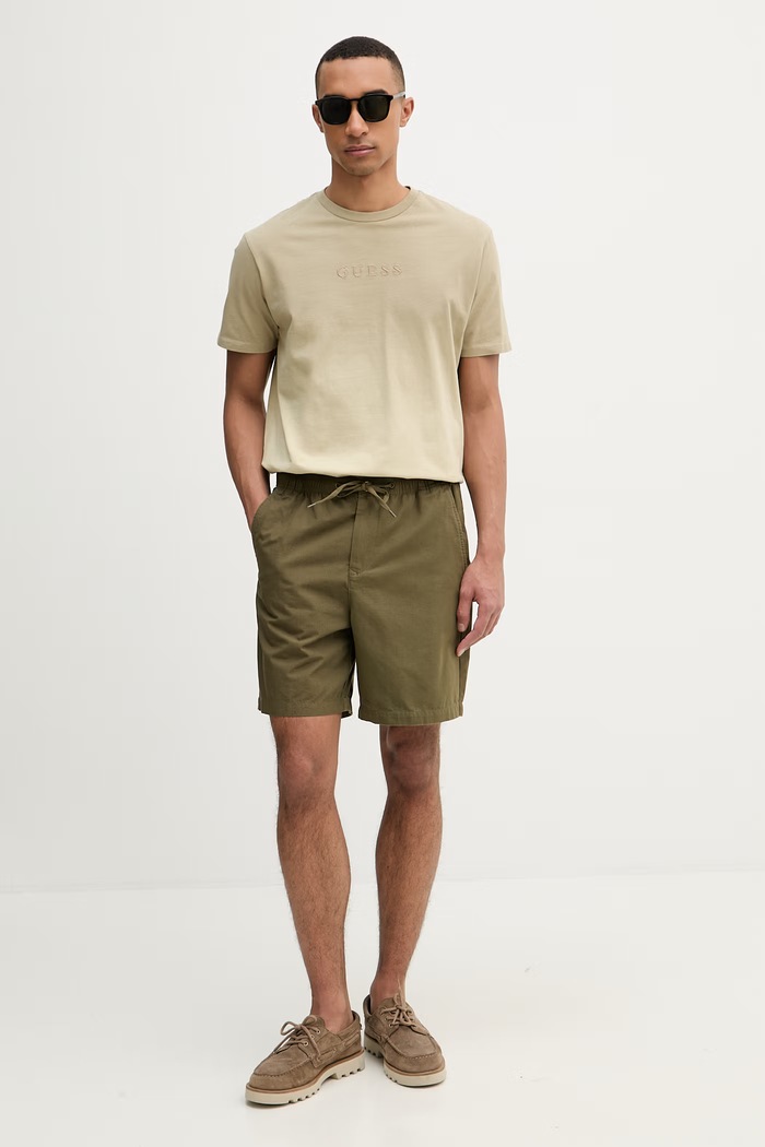 Barbour Férfi pamut rövidnadrág Declan MST0084 zöld SS26