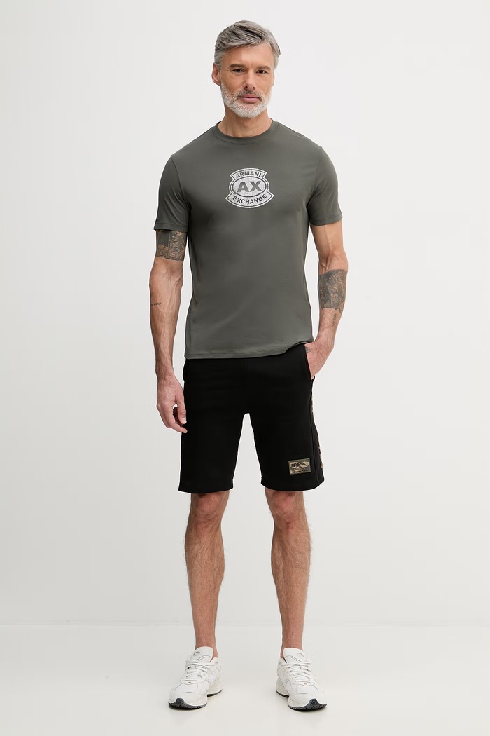 Alpha Industries szorty dresowe męskie z bawełną Camo Jogger Shorts 156377 czarny SS26