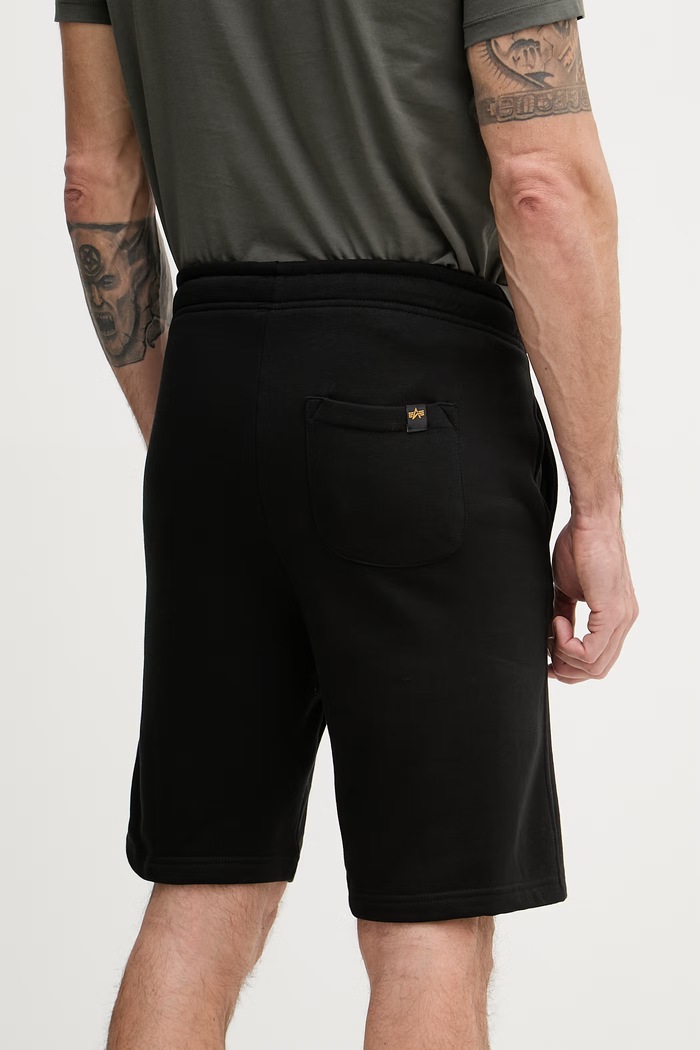 Odzież Alpha Industries szorty dresowe męskie z bawełną Camo Jogger Shorts 156377 czarny
