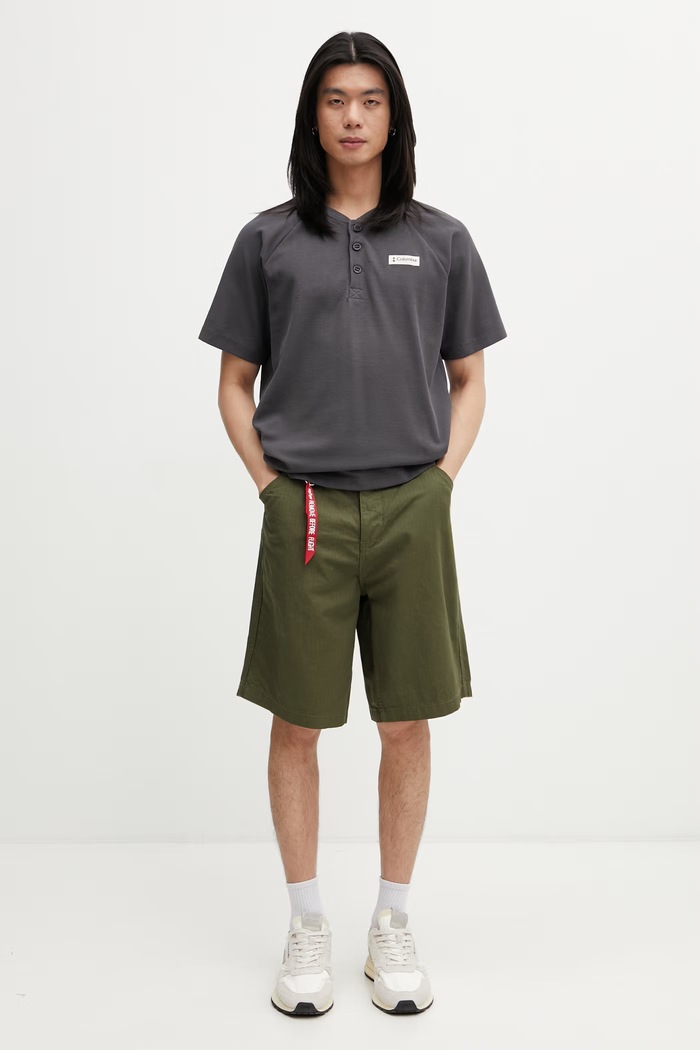Alpha Industries P41 HBT Combat къс панталон памучен мъжки 266254 зелен