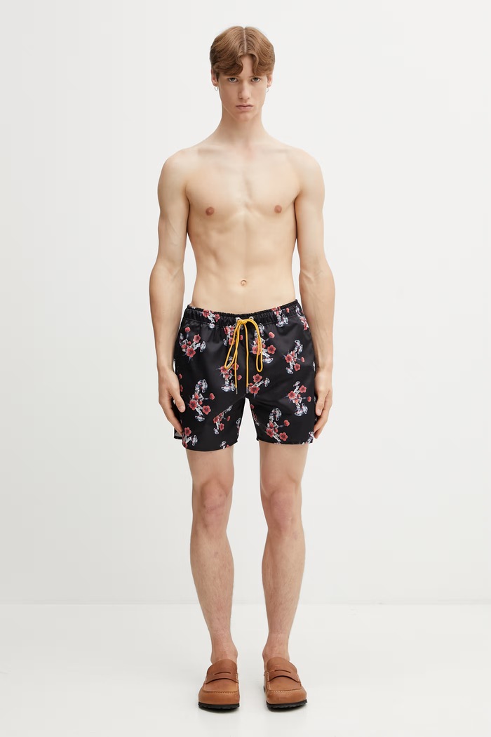 RHUDE Turbo Floral Swim Short shorts Men's RHSS26SH01108 black