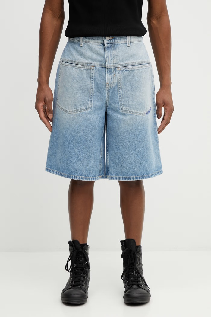 Джинсовые шорты Axel Arigato Invert Denim Shorts гладкий голубой A3880002