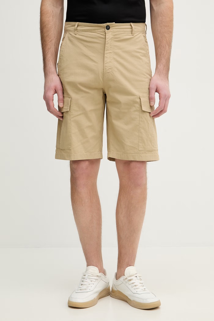 Trussardi pantaloni scurți din bumbac bumbac bej P024M000109N
