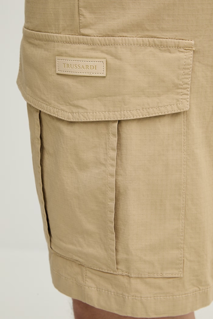 Trussardi pantaloni scurți din bumbac bej P024M000109N