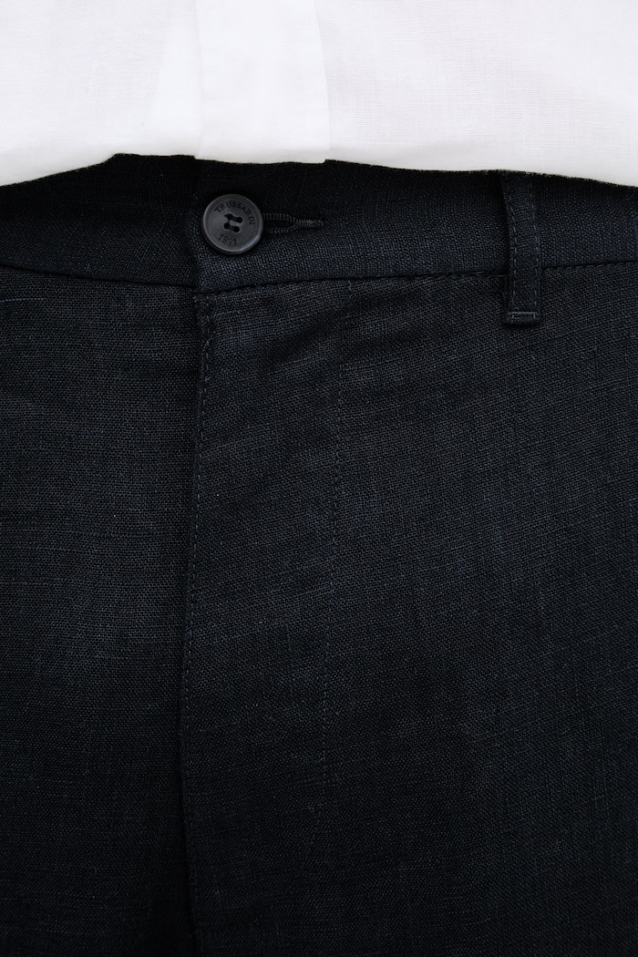 Trussardi pantaloni scurți chinos pentru bărbați, din in bleumarin P025M000117N