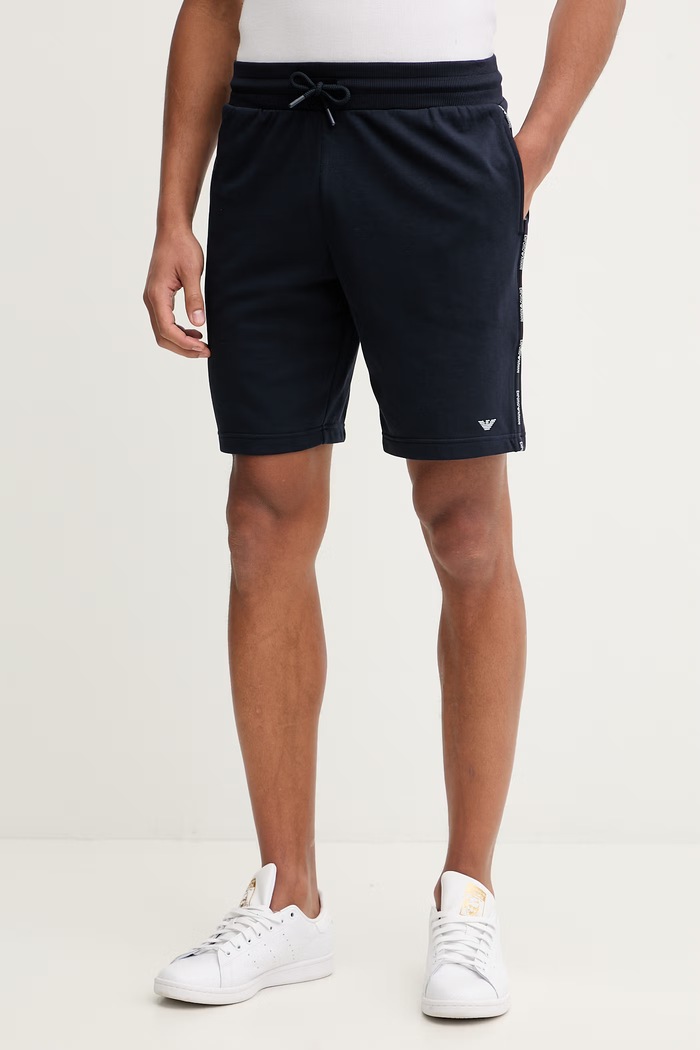 Emporio Armani Underwear szorty lounge dzianina granatowy EM000495.AF18887