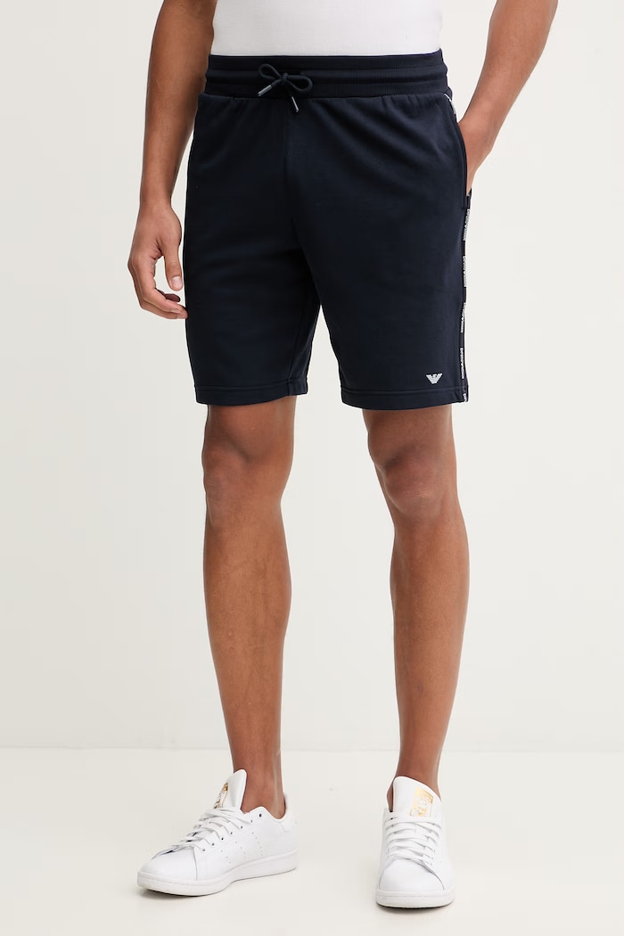 Emporio Armani Underwear szorty lounge dzianina granatowy EM000495.AF18887