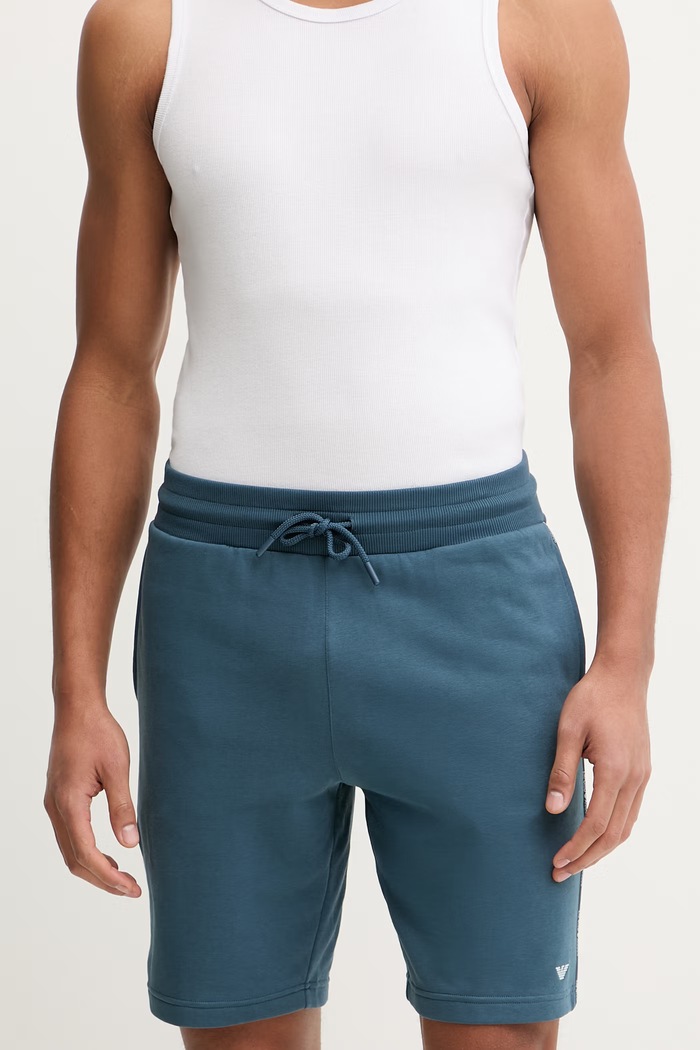 Emporio Armani Underwear szorty lounge dzianina granatowy EM000495.AF18887