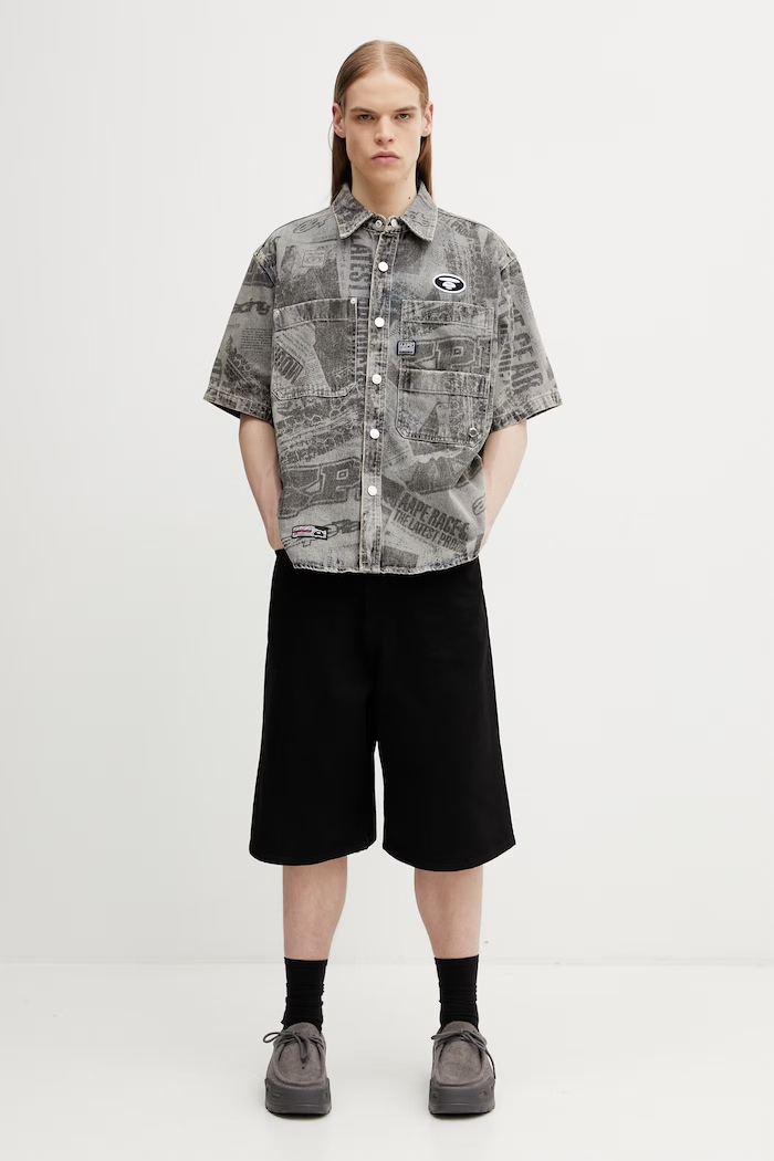 HELIOT EMIL Къс панталон мъжки от деним SS26.M.10.230.BLK01 черен