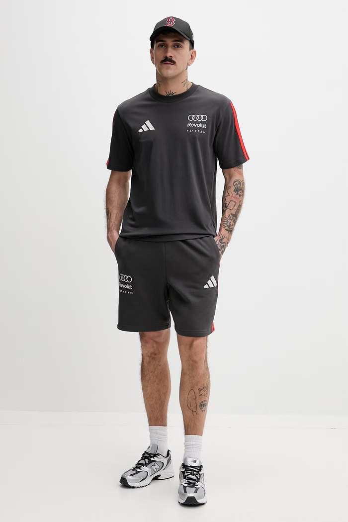 Adidas trenirka kratke hlače moške x Audi KE6786 siva SS26