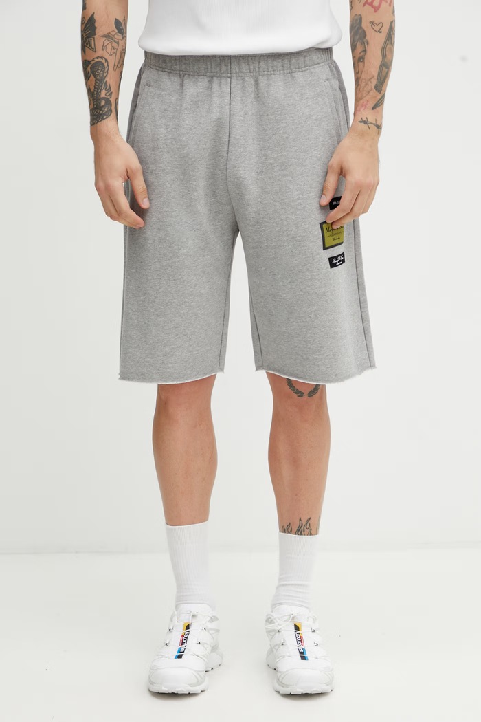 MM6 Maison Margiela pantaloni scurți de trening cu bumbac pentru bărbați gri SH0MU0027.S25606.857M