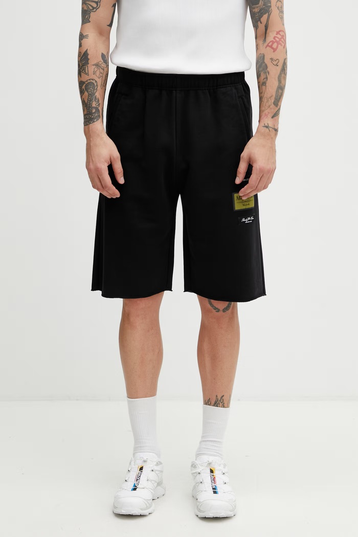 MM6 Maison Margiela σορτς επίσημα Ανδρικά με βαμβάκι μαύρο SH0MU0027.S25606.900
