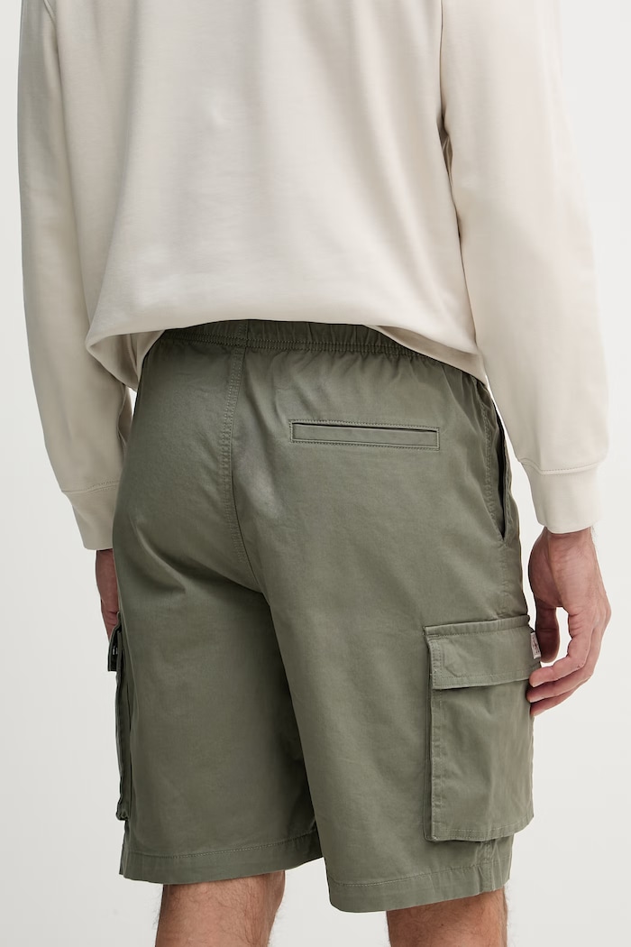 Îmbrăcăminte Calvin Klein Jeans pantaloni scurți cargo pentru bărbați, din bumbac cu elastan LV04RB618G verde