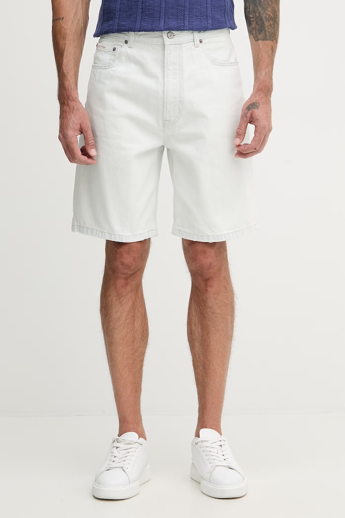 Calvin Klein Jeans pantaloni scurți bărbați din denim albastru LV04RF731G