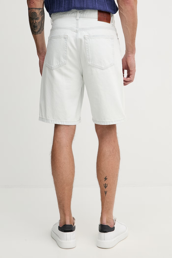 Îmbrăcăminte Calvin Klein Jeans pantaloni scurți bărbați din denim LV04RF731G albastru