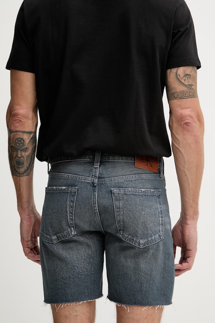 Ρούχα Calvin Klein Jeans σορτς ανδρικά ντένιμ LV04RF788G μπλε