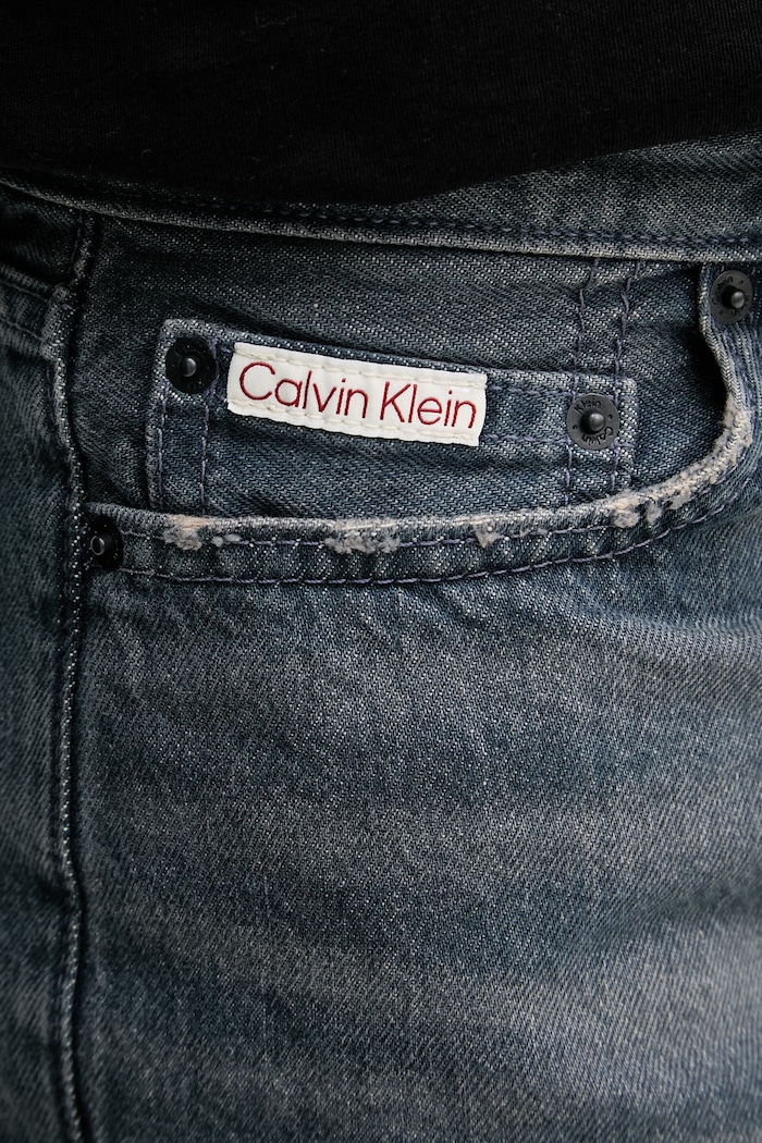 Calvin Klein Jeans σορτς ανδρικά ντένιμ μπλε LV04RF788G