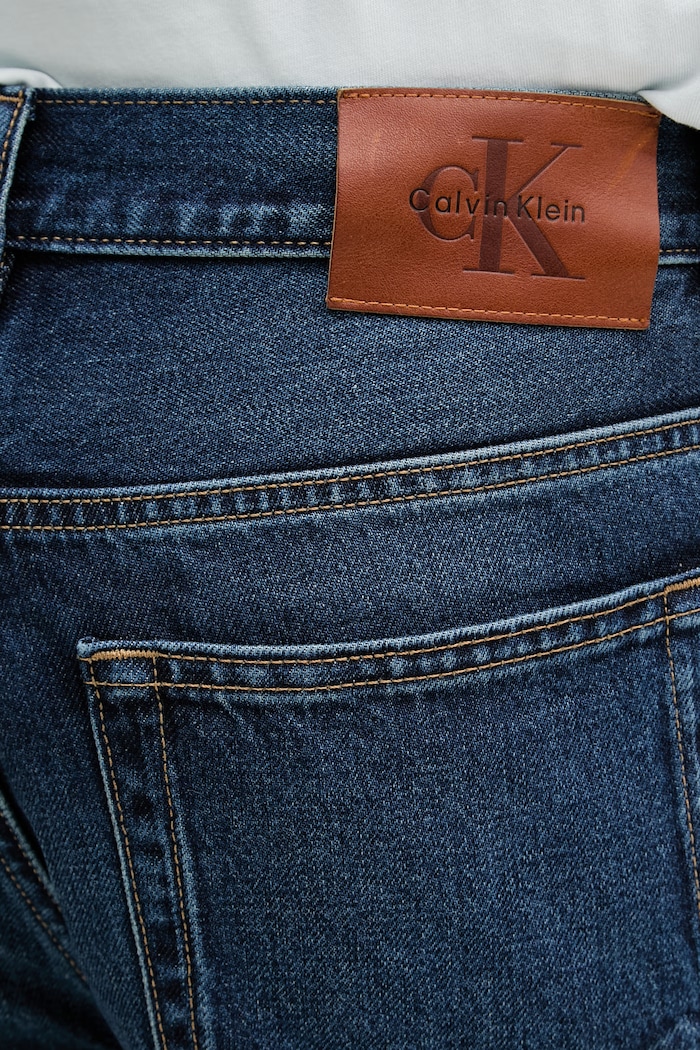 Calvin Klein Jeans šortky pánske rifľové tmavomodrá LV04RF792G