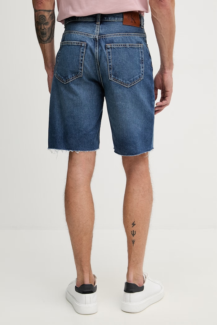 Oblečenie Calvin Klein Jeans šortky pánske rifľové LV04RF793G modrá