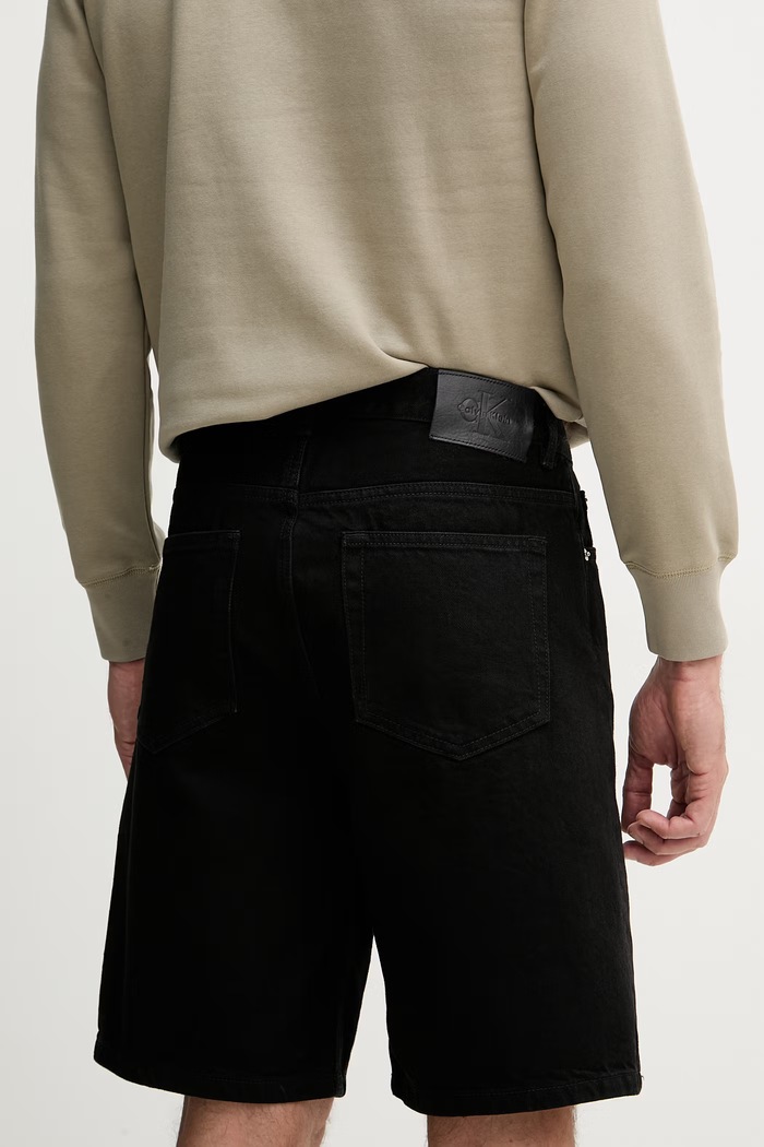 Oblečenie Calvin Klein Jeans šortky pánske rifľové LV04RF794G čierna