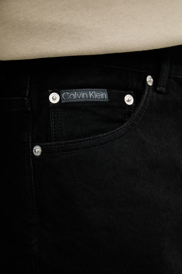Calvin Klein Jeans šortky pánske rifľové čierna LV04RF794G