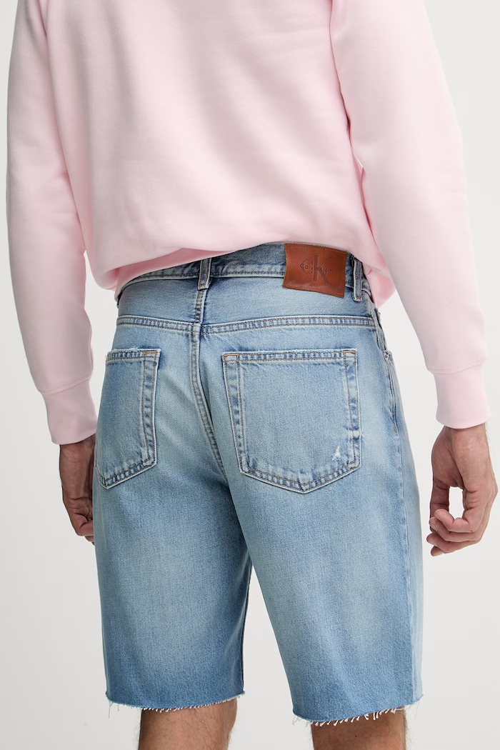 Îmbrăcăminte Calvin Klein Jeans pantaloni scurți bărbați din denim LV04RF795G albastru