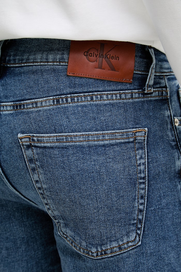 Calvin Klein Jeans šortky pánske rifľové modrá LV04RF922G