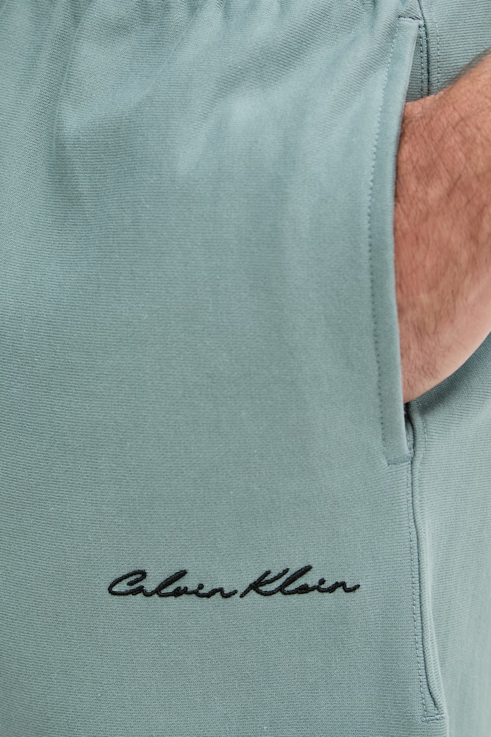 Calvin Klein Jeans teplákové šortky pánske zelená LV04RF252G