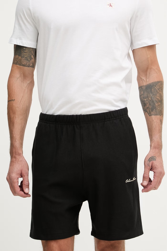 Calvin Klein Jeans teplákové šortky pánske čierna LV04RF252G
