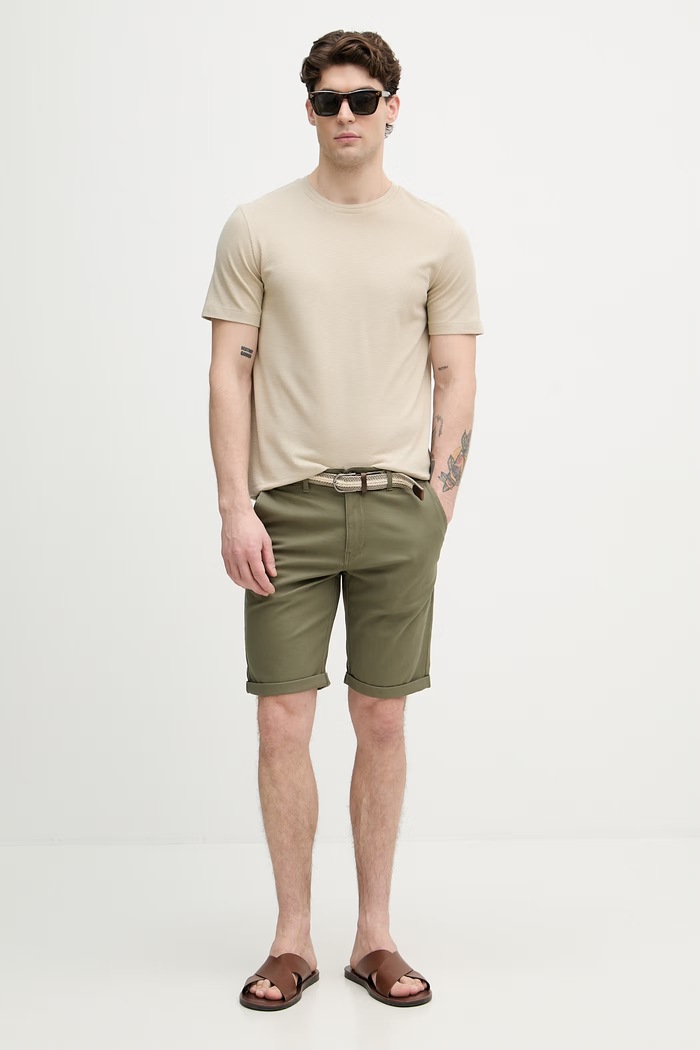 Lindbergh kratke hlače moške z bombažem 30.505044B zelena SS26