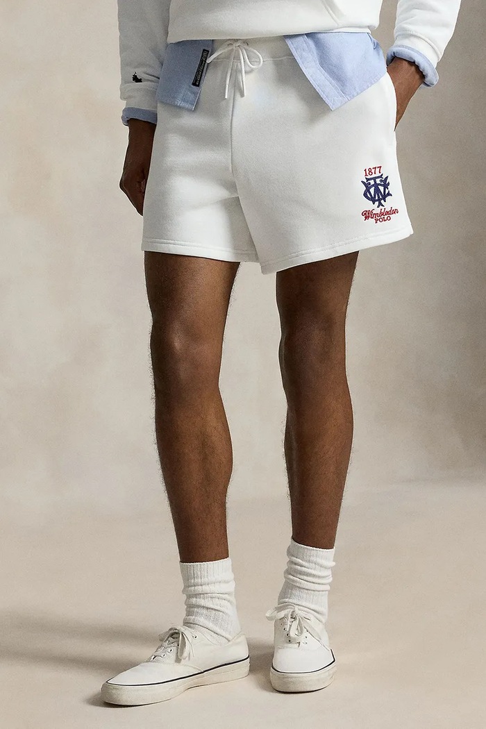Polo Ralph Lauren szorty dresowe męskie z bawełną Wimbledon biały 710B28849
