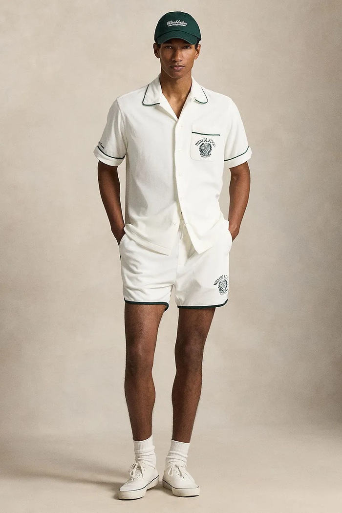 Odzież Polo Ralph Lauren szorty męskie bawełniane 710B16062 biały