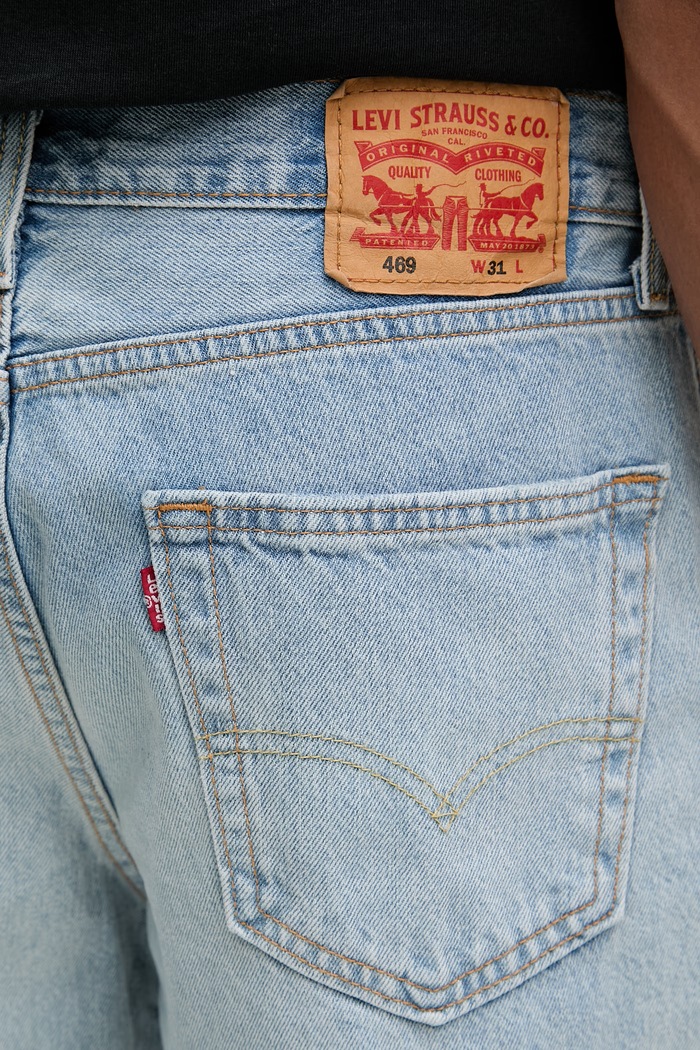 Levi's šortky pánske rifľové 469 LOOSE modrá 39434.0155