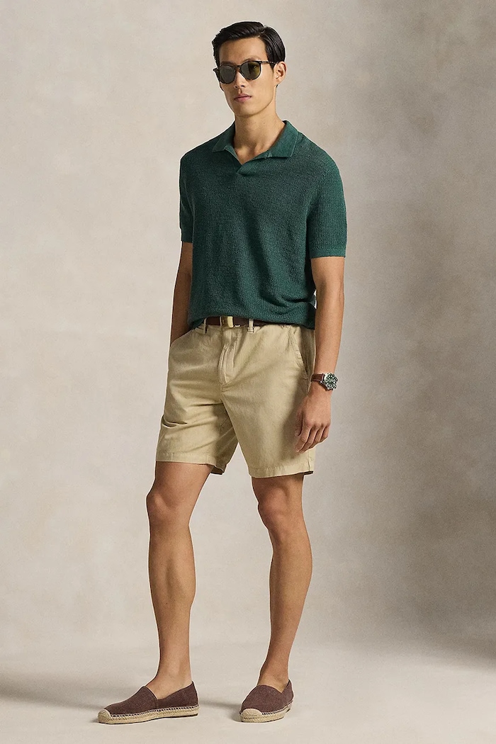 Oblačila Kratke hlače z dodatkom lanu Polo Ralph Lauren 710741375 bež