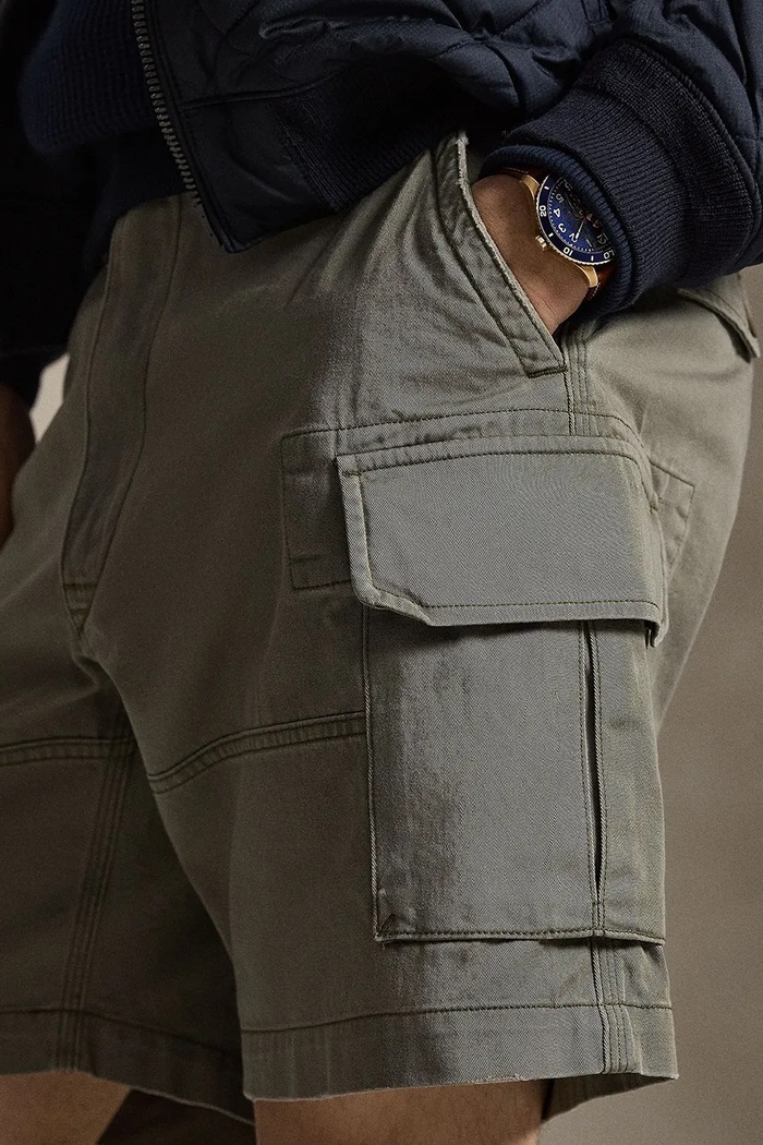 Polo Ralph Lauren cargo šortky pánské bavlněné šedá 710964027