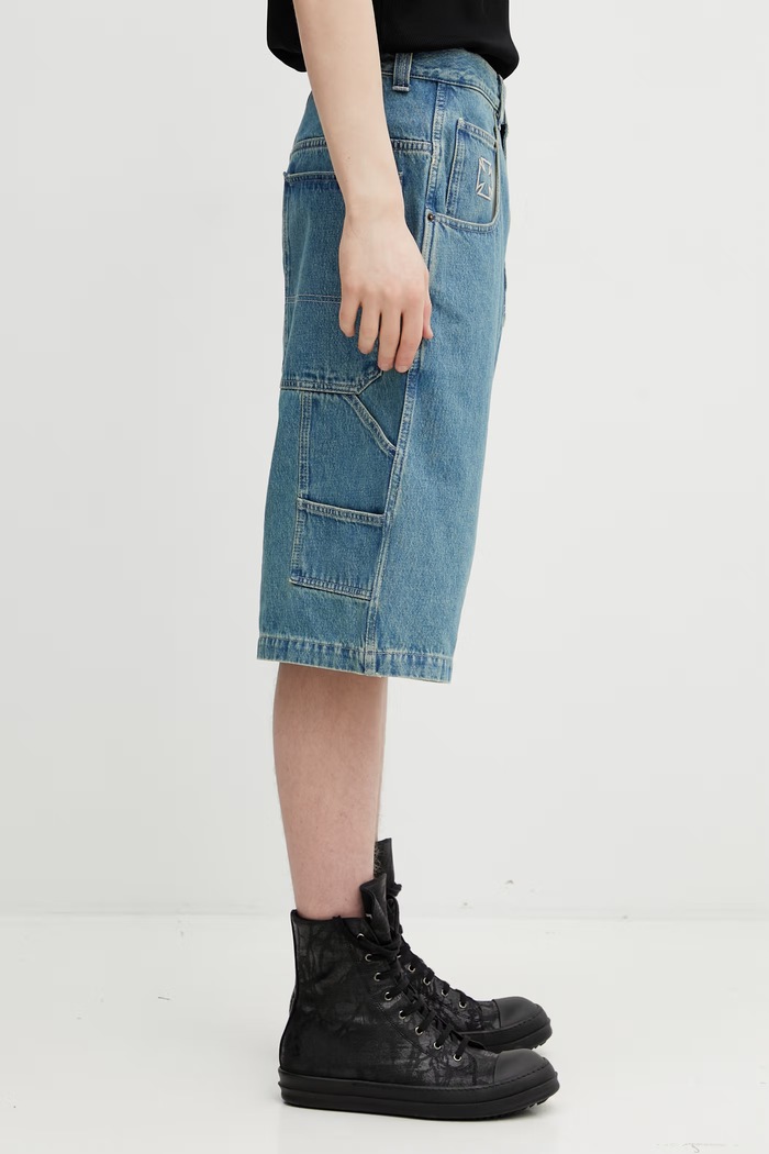 Τζιν σορτς VETEMENTS Biker Cross μπλε ME76DP094N1