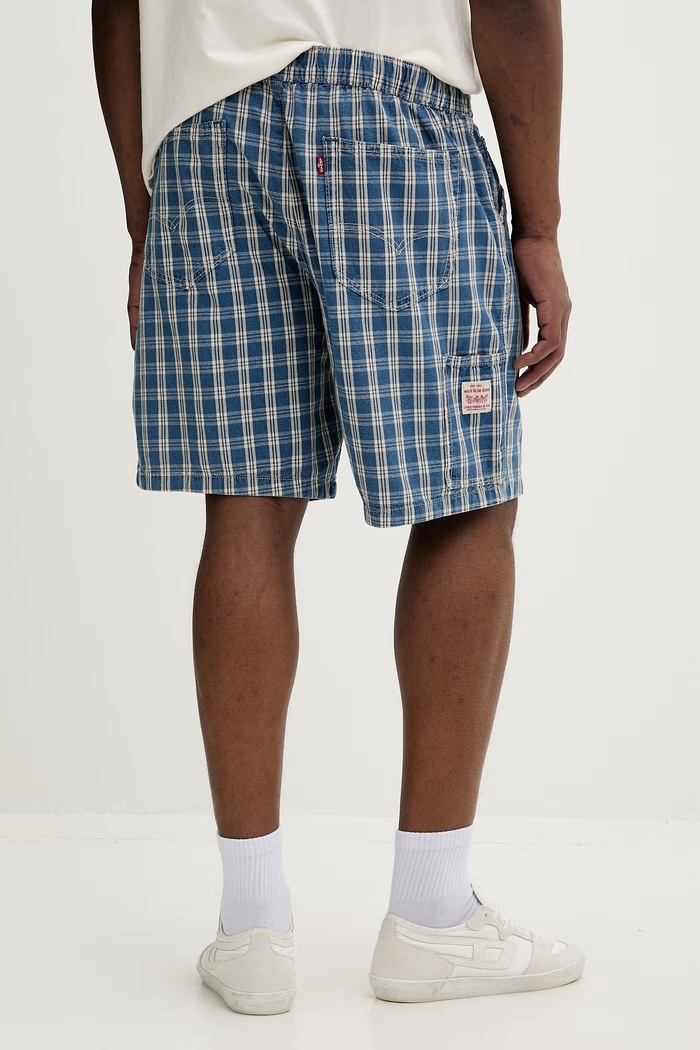 Oblečení Levi's pánské bavlněné šortky PULL-ON WORK x WORKWEAR 005A0 modrá