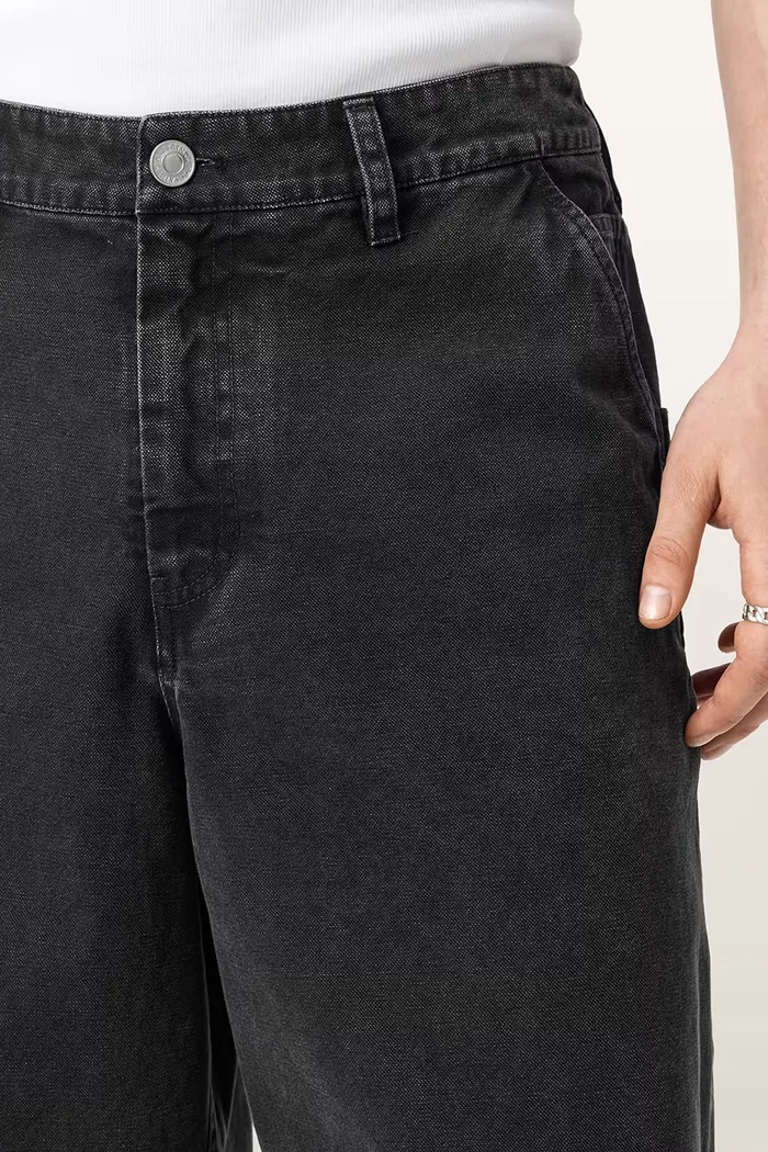 AllSaints шорты cargo для мужчин из хлопка JACKSON чёрный M024TE