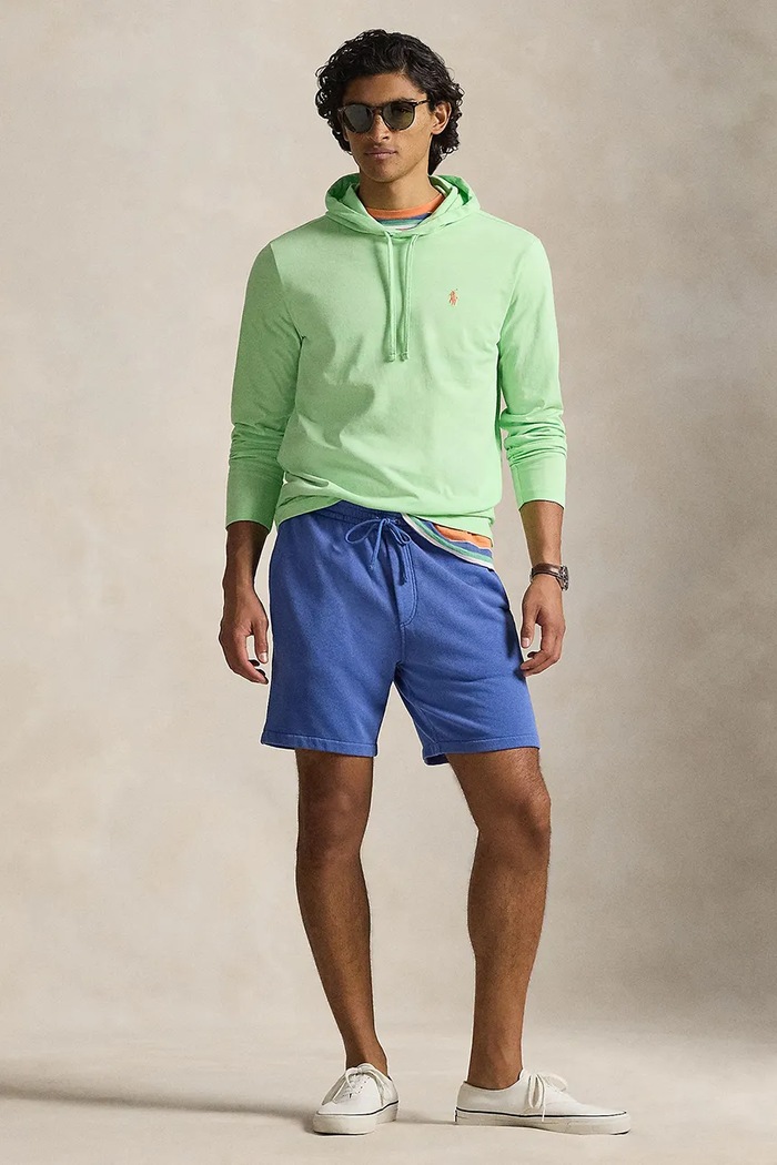 Îmbrăcăminte Polo Ralph Lauren pantaloni scurți pentru bărbați, din bumbac 710A12486 albastru