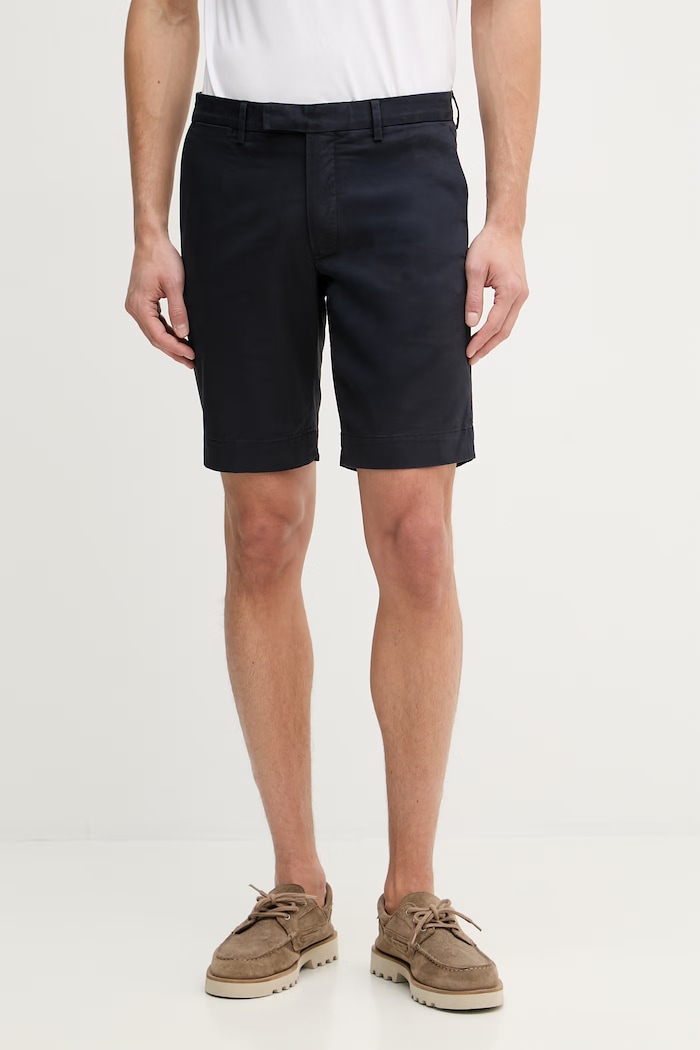 Polo Ralph Lauren Σορτς chino Ανδρικά βαμβακερά με ελαστάν σκούρο μπλε 710P08194