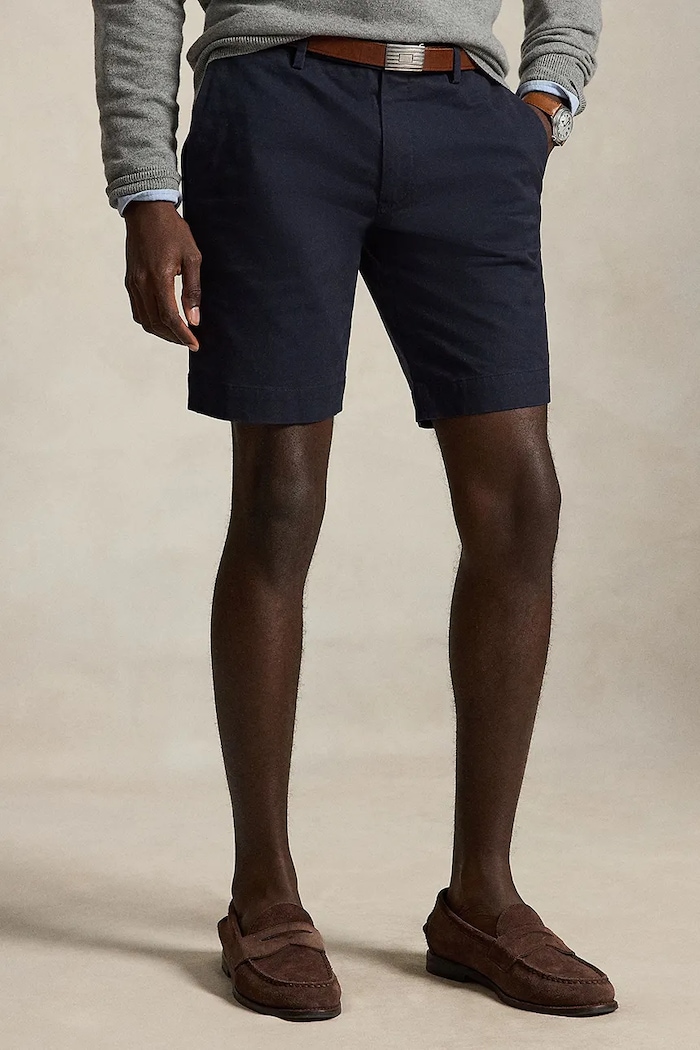 Polo Ralph Lauren pantaloni scurți chinos bărbați din bumbac panza bleumarin 710P08194