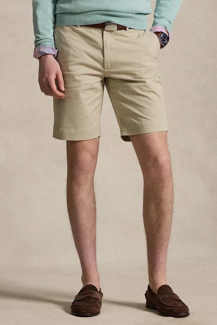 Polo Ralph Lauren šortky chino pánske bavlnené s elastanom béžová 710P08194