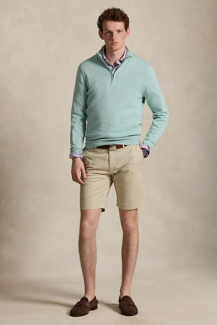 Odzież Polo Ralph Lauren szorty chino męskie bawełniane 710P08194 beżowy