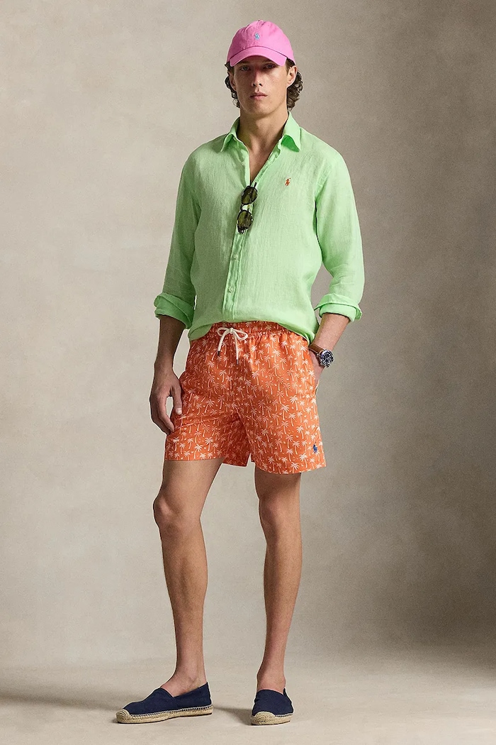 Îmbrăcăminte Polo Ralph Lauren pantaloni scurți bărbați 710963828 portocaliu
