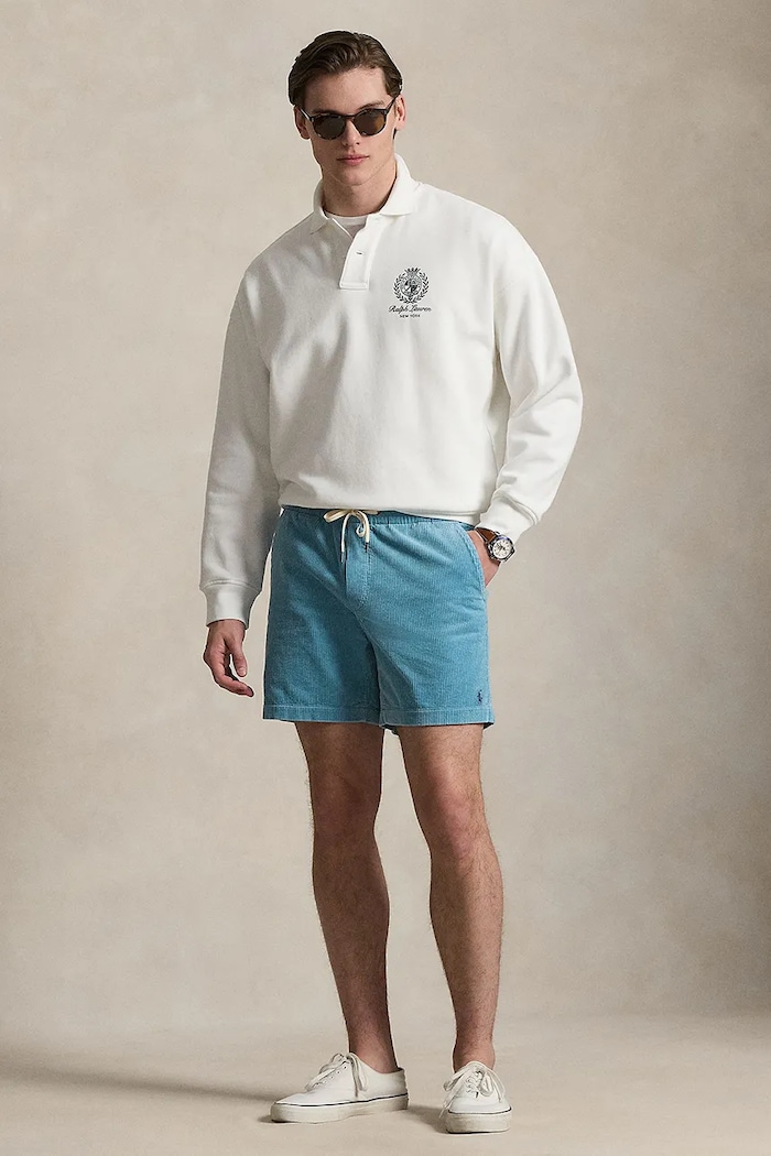 Oblečenie Polo Ralph Lauren šortky pánske bavlnené 710P08204 modrá